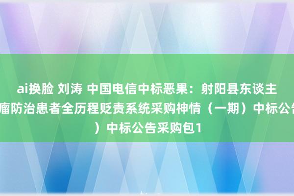 ai换脸 刘涛 中国电信中标恶果：射阳县东谈主民病院肿瘤防治患者全历程贬责系统采购神情（一期）中标公告采购包1