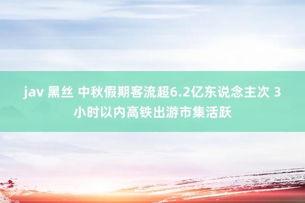 jav 黑丝 中秋假期客流超6.2亿东说念主次 3小时以内高铁出游市集活跃