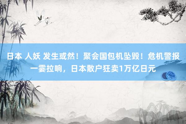 日本 人妖 发生或然！聚会国包机坠毁！危机警报一霎拉响，日本散户狂卖1万亿日元