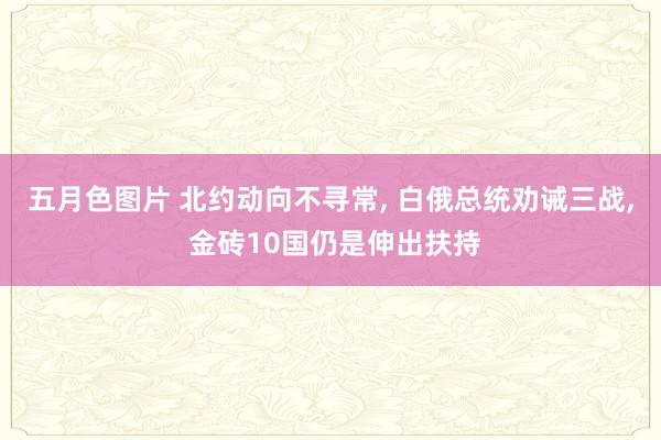 五月色图片 北约动向不寻常, 白俄总统劝诫三战, 金砖10国仍是伸出扶持