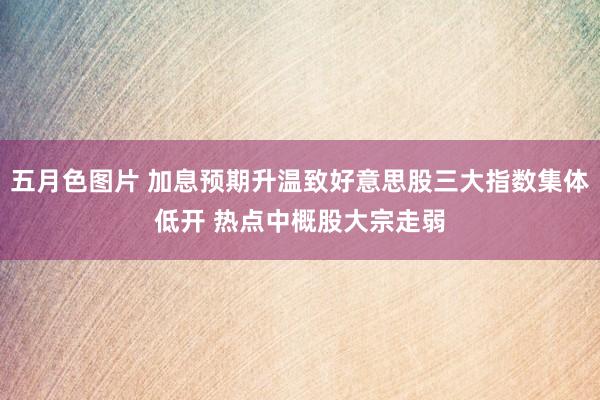 五月色图片 加息预期升温致好意思股三大指数集体低开 热点中概股大宗走弱