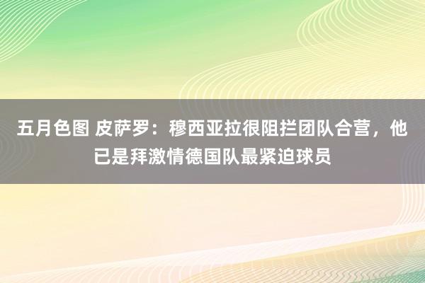 五月色图 皮萨罗：穆西亚拉很阻拦团队合营，他已是拜激情德国队最紧迫球员