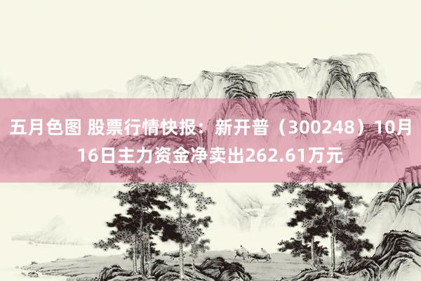 五月色图 股票行情快报：新开普（300248）10月16日主力资金净卖出262.61万元