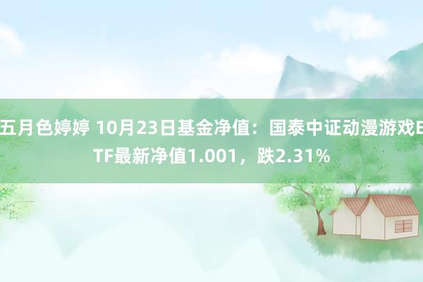 五月色婷婷 10月23日基金净值：国泰中证动漫游戏ETF最新净值1.001，跌2.31%