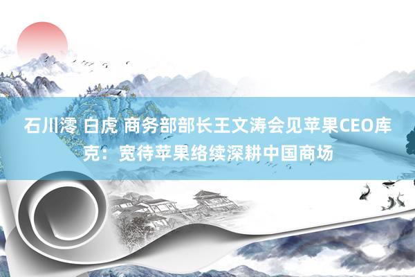 石川澪 白虎 商务部部长王文涛会见苹果CEO库克：宽待苹果络续深耕中国商场