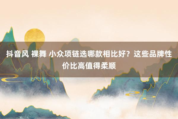 抖音风 裸舞 小众项链选哪款相比好？这些品牌性价比高值得柔顺