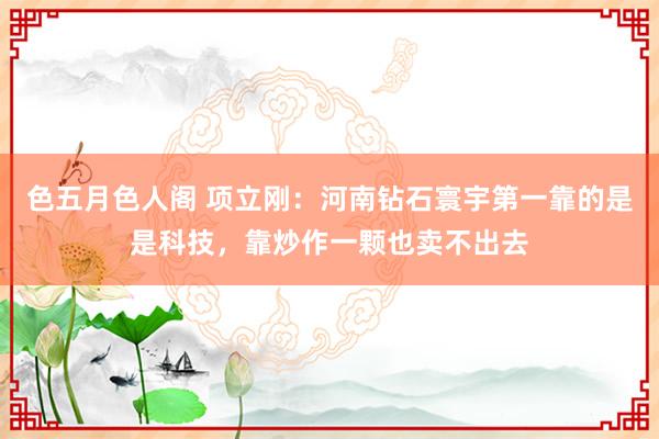 色五月色人阁 项立刚：河南钻石寰宇第一靠的是是科技，靠炒作一颗也卖不出去