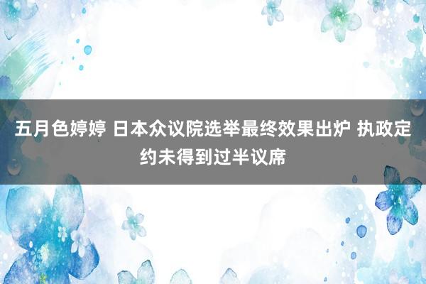 五月色婷婷 日本众议院选举最终效果出炉 执政定约未得到过半议席