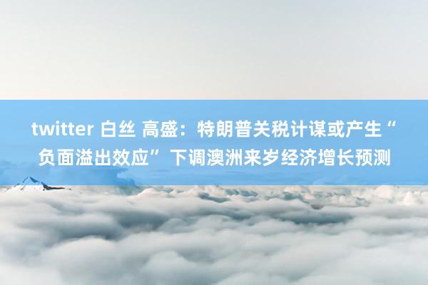 twitter 白丝 高盛：特朗普关税计谋或产生“负面溢出效应” 下调澳洲来岁经济增长预测