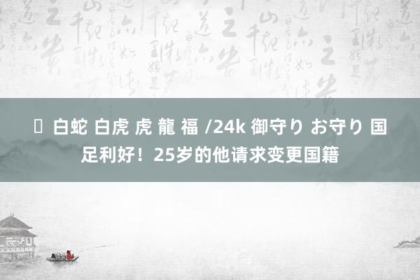 ✨白蛇 白虎 虎 龍 福 /24k 御守り お守り 国足利好！25岁的他请求变更国籍