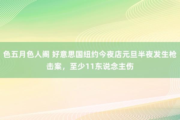 色五月色人阁 好意思国纽约今夜店元旦半夜发生枪击案，至少11东说念主伤